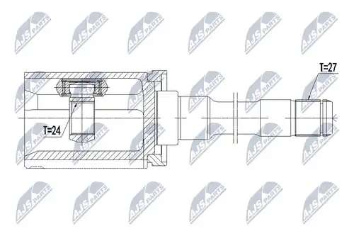 каре комплект, полуоска NTY NPW-BM-062