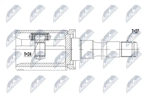 каре комплект, полуоска NTY NPW-BM-065