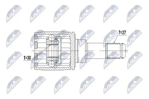 каре комплект, полуоска NTY NPW-BM-066