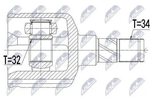 каре комплект, полуоска NTY NPW-BM-082