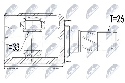 каре комплект, полуоска NTY NPW-BM-086