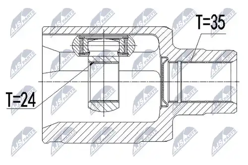 каре комплект, полуоска NTY NPW-BM-090