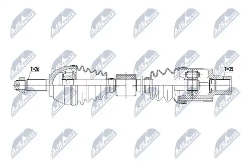 полуоска NTY NPW-BM-123