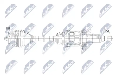 полуоска NTY NPW-BM-185