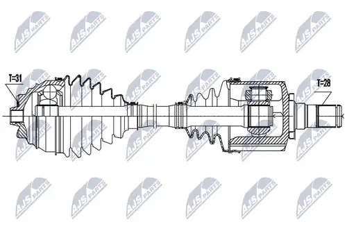 полуоска NTY NPW-BM-186