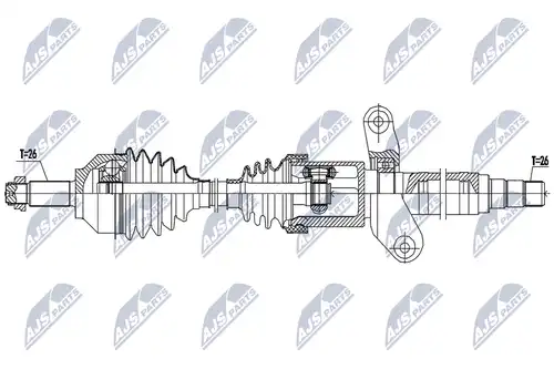 полуоска NTY NPW-BM-190