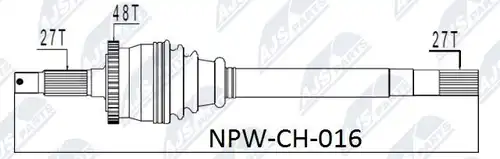 полуоска NTY NPW-CH-016