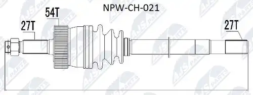 полуоска NTY NPW-CH-021