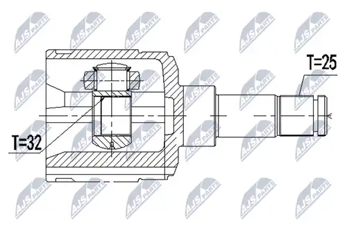 каре комплект, полуоска NTY NPW-CH-024