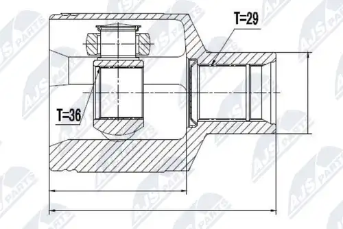 каре комплект, полуоска NTY NPW-CH-026