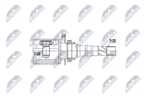 каре комплект, полуоска NTY NPW-CH-041