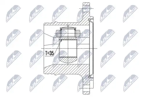 каре комплект, полуоска NTY NPW-CH-073