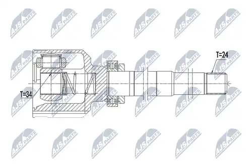 каре комплект, полуоска NTY NPW-CT-058