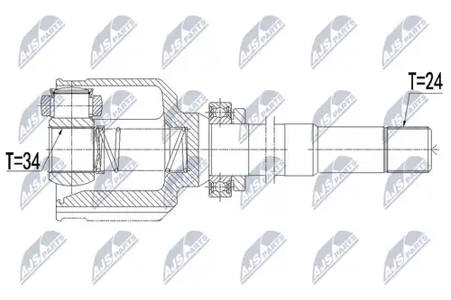 каре комплект, полуоска NTY NPW-CT-106