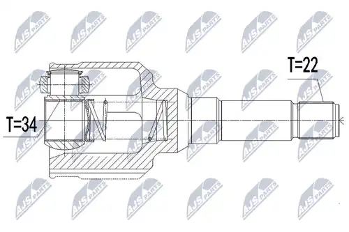 каре комплект, полуоска NTY NPW-CT-114