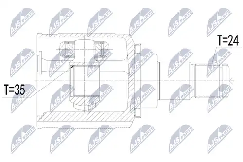 каре комплект, полуоска NTY NPW-CT-124