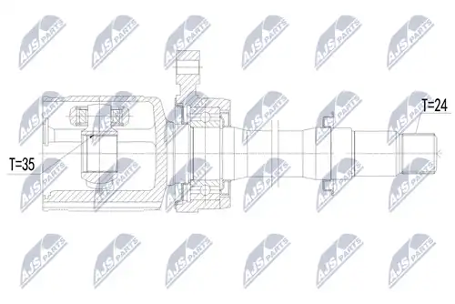 каре комплект, полуоска NTY NPW-CT-126