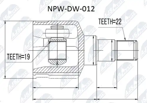 каре комплект, полуоска NTY NPW-DW-012