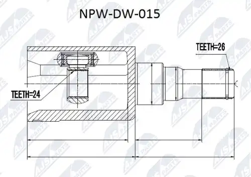 каре комплект, полуоска NTY NPW-DW-015