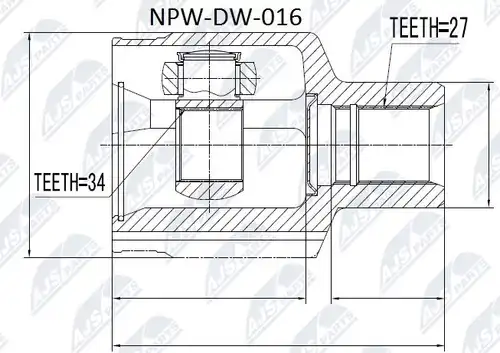 каре комплект, полуоска NTY NPW-DW-016