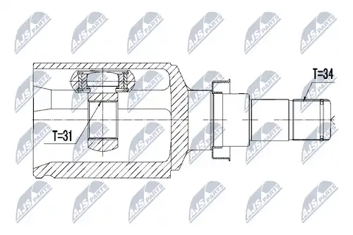 каре комплект, полуоска NTY NPW-DW-021