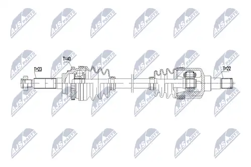 полуоска NTY NPW-DW-053