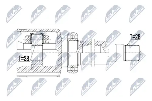 каре комплект, полуоска NTY NPW-FR-069