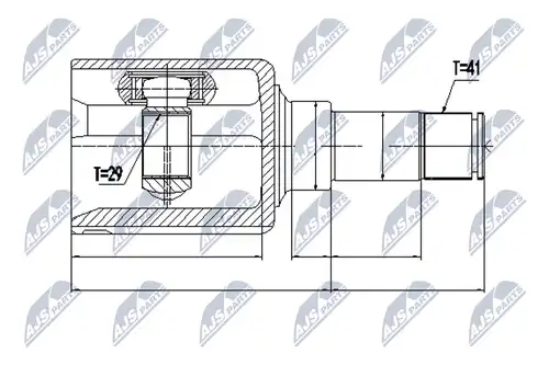 каре комплект, полуоска NTY NPW-FR-077