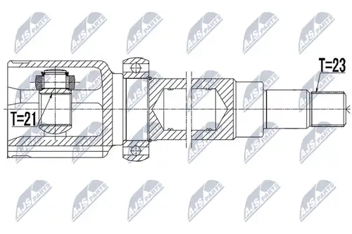 каре комплект, полуоска NTY NPW-FR-099