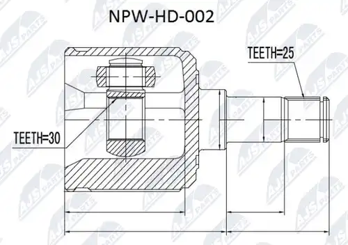 каре комплект, полуоска NTY NPW-HD-002