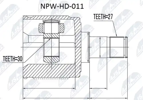 каре комплект, полуоска NTY NPW-HD-011