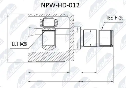 каре комплект, полуоска NTY NPW-HD-012