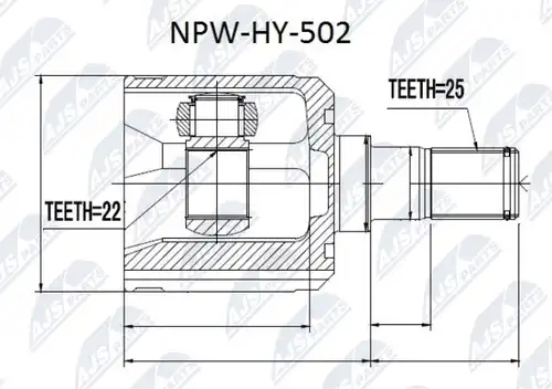 каре комплект, полуоска NTY NPW-HY-502