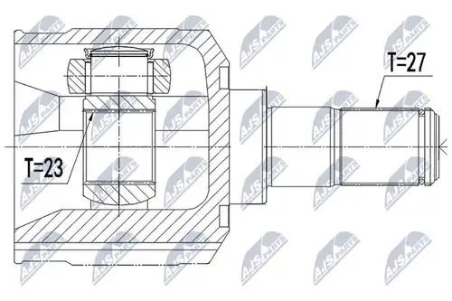 каре комплект, полуоска NTY NPW-HY-531