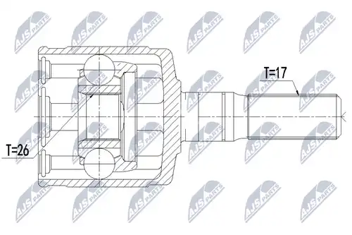 каре комплект, полуоска NTY NPW-IS-006