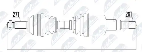 полуоска NTY NPW-JG-000
