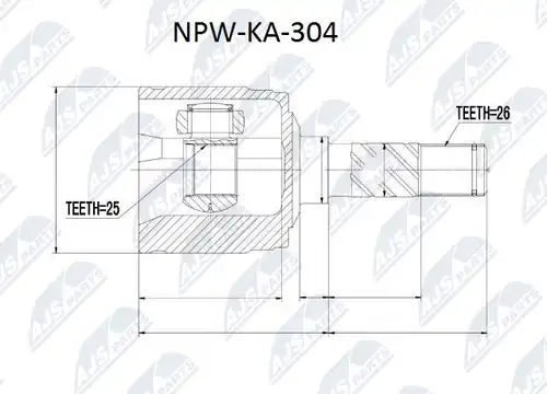 каре комплект, полуоска NTY NPW-KA-304