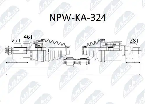 полуоска NTY NPW-KA-324