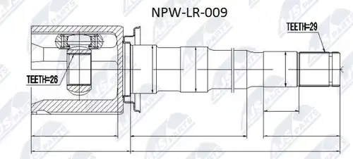 каре комплект, полуоска NTY NPW-LR-009