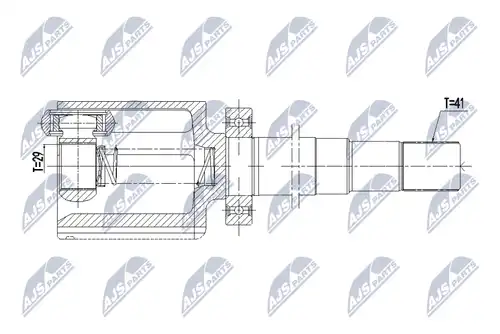 каре комплект, полуоска NTY NPW-ME-169