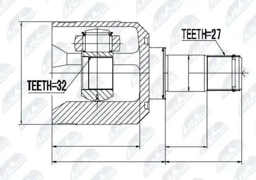 каре комплект, полуоска NTY NPW-MS-036