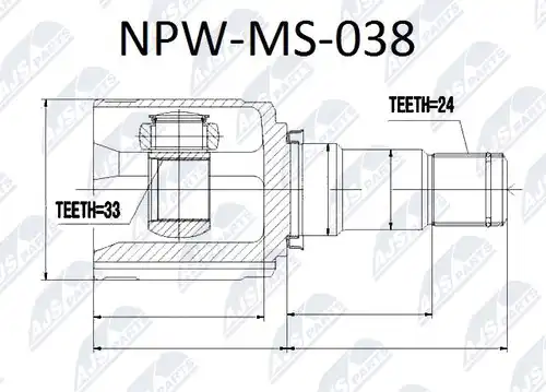 каре комплект, полуоска NTY NPW-MS-038