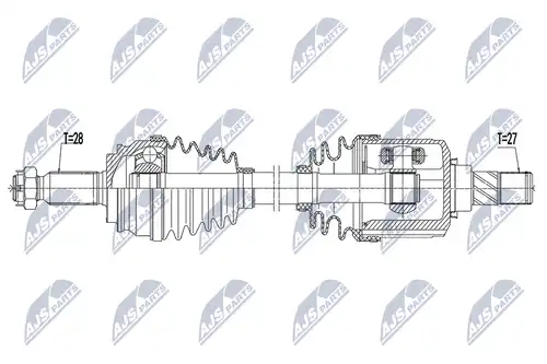 полуоска NTY NPW-MS-073