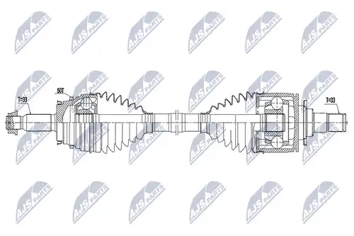 полуоска NTY NPW-MS-075