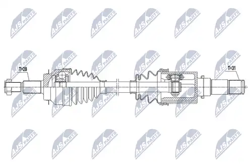 полуоска NTY NPW-MZ-078