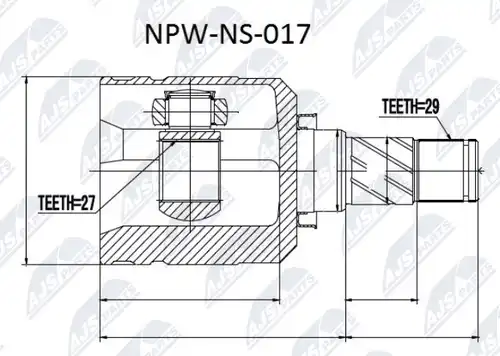 каре комплект, полуоска NTY NPW-NS-017