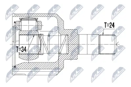 каре комплект, полуоска NTY NPW-PE-022