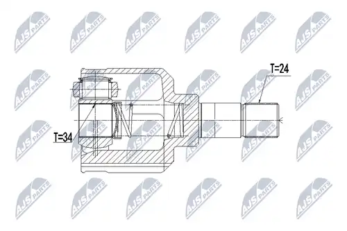 каре комплект, полуоска NTY NPW-PE-024