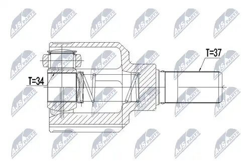 каре комплект, полуоска NTY NPW-PE-040