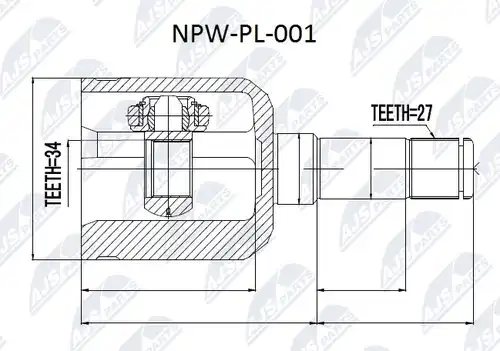 каре комплект, полуоска NTY NPW-PL-001